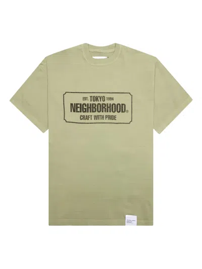 Neighborhood Sulfur Dye Crew-neck T-shirt In Green