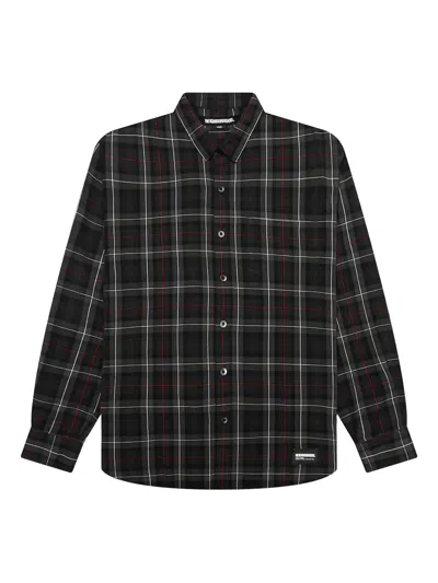 Neighborhood Tartan Check Shirt In Black