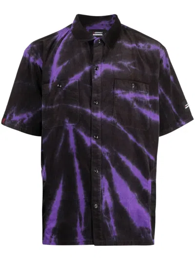 Neighborhood Tie-dye Cotton Shirt In Black