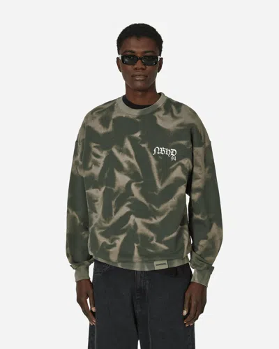 Neighborhood Tie-dye Crewneck Sweatshirt Olive Drab In Green