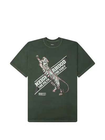 Neighborhood Tiger-print T-shirt In Green