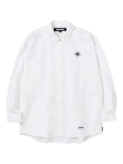 Neighborhood Trad Logo-embroidered Shirt In White