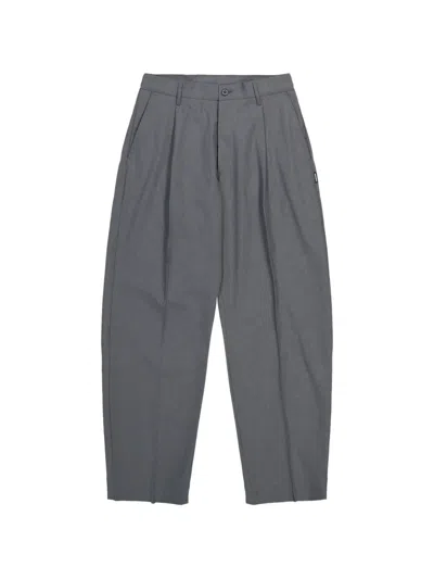 Neighborhood Tuck-pleated Trousers In Gray
