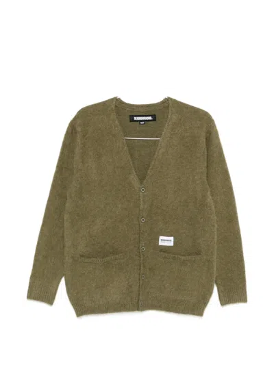 Neighborhood V-neck Pocket Cardigan In Green