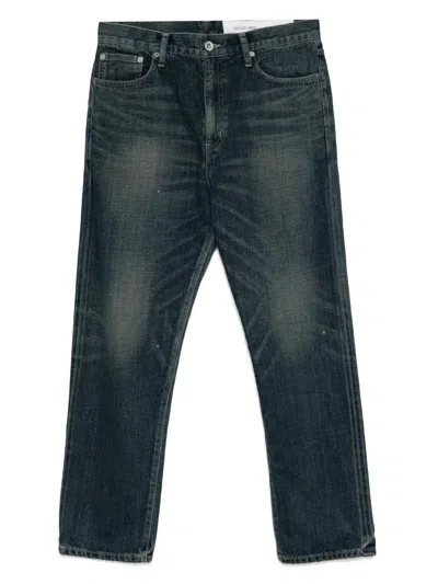 Neighborhood Washed Denim Dp Basic Pants In Blue