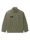 Neighborhood Welt-pocket Zip-up Shirt Jacket In Green