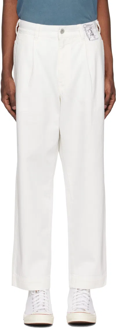 Neighborhood White Bw Tuck Jeans