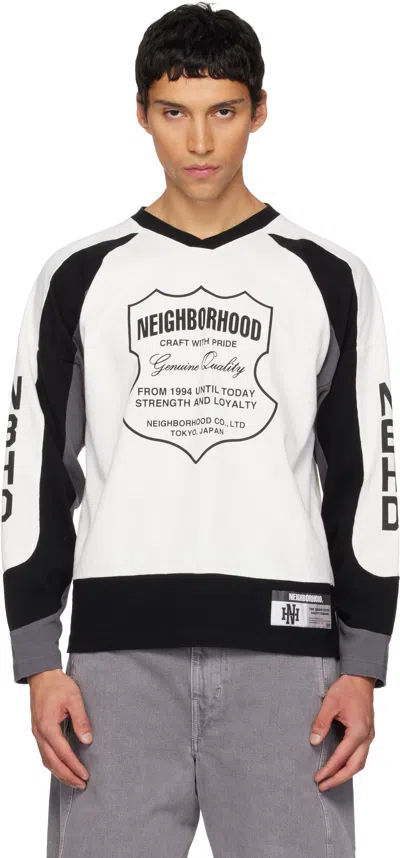 Neighborhood White Hockey Ls T-shirt