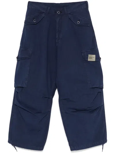 Neighborhood Wide Cargo Trousers In Blue