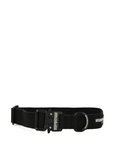 Neighborhood Wide-clasp Dog Collar In Black