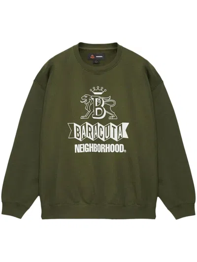 Neighborhood X Baracuta Long-sleeved Sweatshirt In Green