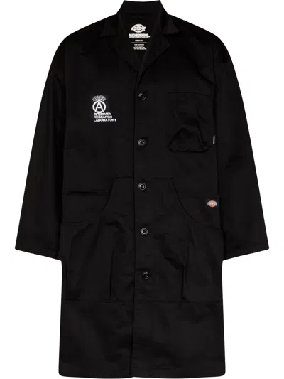 Neighborhood X Dickies Single-breasted Overcoat In Black