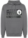 Neighborhood X Public Enemy Graphic-print Hoodie In Grey