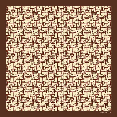 Neightiv Women's Bits Harmony In Yellow Small Scarf In Brown
