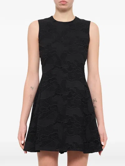 Neil Barrett A-line Sleeveless Mini Dress In Black