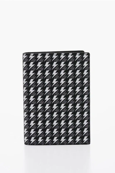 Neil Barrett All Over Logo Leather Wallet In Multi