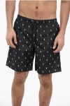 Neil Barrett All-over Micro Bolts Swim Long Shorts