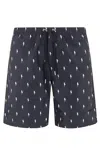 Neil Barrett All Over Thunderbolt Printed Swim Shorts In Blue