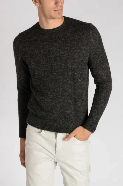 Neil Barrett Alpaca Blend Skinny Fit Crew-neck Sweater In Black