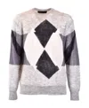 Neil Barrett Argyle Check-pattern Jumper In White