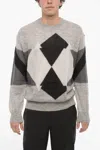 Neil Barrett Argyle Motif Crew-neck Sweater In Multi