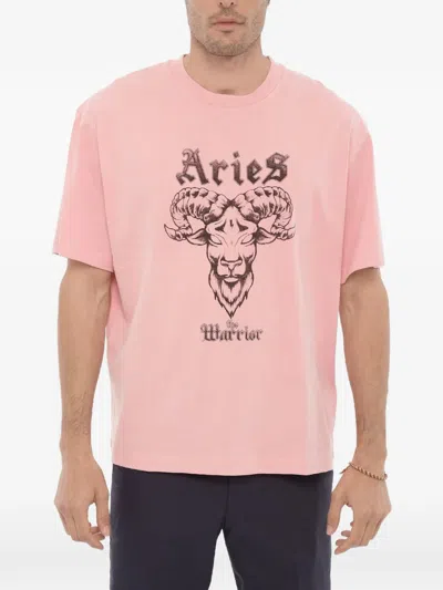 Neil Barrett Aries The Warrior Logo-print T-shirt In Pink