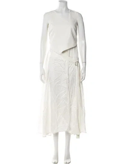 Pre-owned Neil Barrett Asymmetrical Long Dress In Neutral