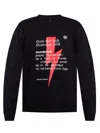 Neil Barrett Black Cotton Blend Logo Sweatshirt In Black