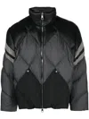 Neil Barrett Black Grey Polyurethane Polyester Bomber In Black