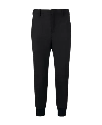 Neil Barrett Black Logo Casual Pants