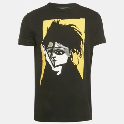 Pre-owned Neil Barrett Black Picasso Print Cotton Crew Neck T-shirt S