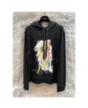 Neil Barrett Black Printed Hooded Sweater In Black