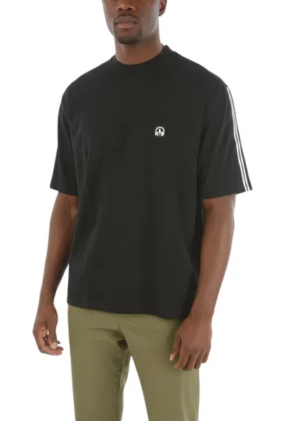 Neil Barrett Black Solid Crew Neck T-shirt In Red
