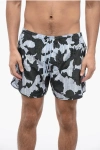 Neil Barrett Light Blue And Blue Printed Swimwear