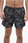 Neil Barrett Black And Grey Printed Swimwear
