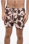 Neil Barrett Pink And Brown Printed Swimwear