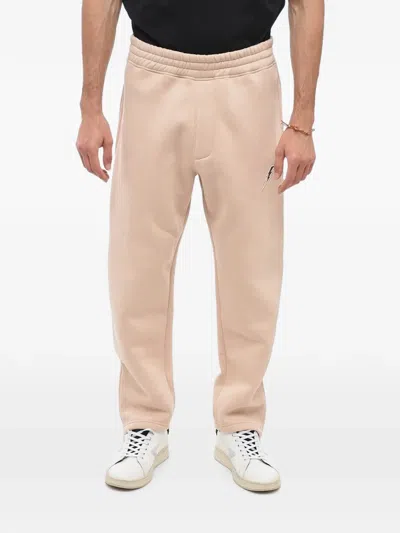 Neil Barrett Bolt-embroidered Zip-cuff Track Pants In Pink