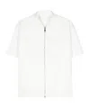 Neil Barrett Solid Color Short Sleeves Lightweight Overshirt In White
