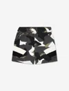 NEIL BARRETT BOYS GEOMETRIC CAMO SHORTS