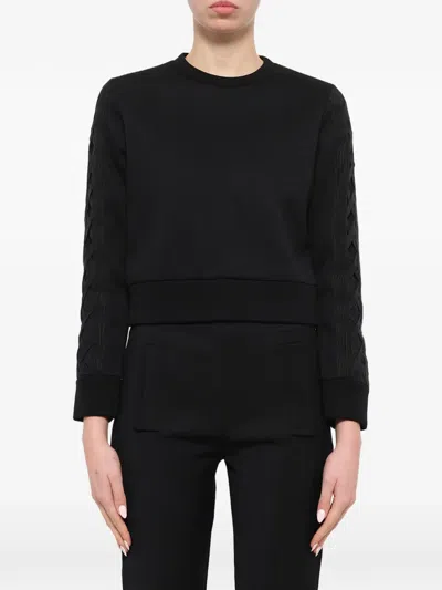 Neil Barrett Braided-sleeve Sweater In Black