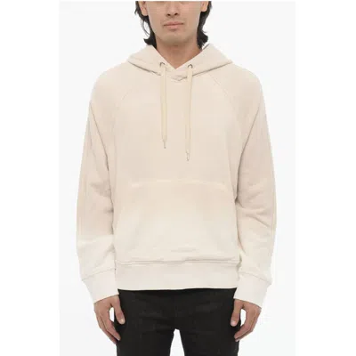 Neil Barrett Brushed Cotton Hoodie In Neutral