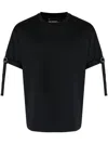 Neil Barrett Buckle-strap Cotton T-shirt In Black