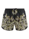 Neil Barrett Butterfly-print Drawstring Swim Shorts In Black