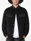 Neil Barrett Corduroy Overshirt With Quilted Insert To The Rear In Black