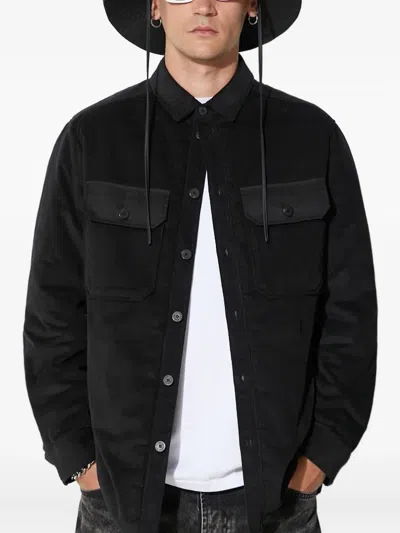 NEIL BARRETT BUTTON-FASTENING CORDUROY SHIRT JACKET