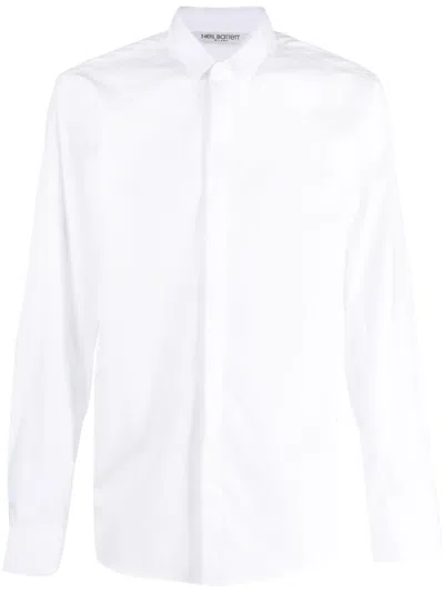 Neil Barrett Button-up Cotton Shirt In White