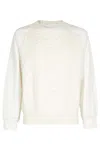 Neil Barrett Cable-knit Hybrid Raglan Crewneck In White