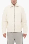 Neil Barrett Cable Knit Wool Sweater With Two Pockets In Beige