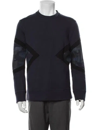 Pre-owned Neil Barrett Camouflage Print Jacket In Blue