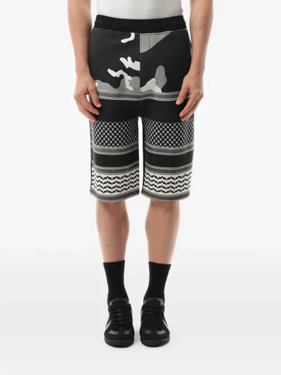 Neil Barrett Camouflage-print Drawstring Shorts In Multi